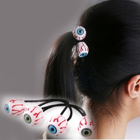 👻Awesome Eyeballs hair tie in blue or green eyes! 👀 - Picture 7 of 8